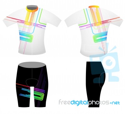 Abstract Colors Lines T-shirt Stock Image