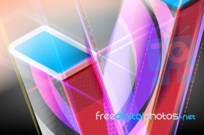 Abstract Colors Shapes Motion Graphics Scene Stock Image