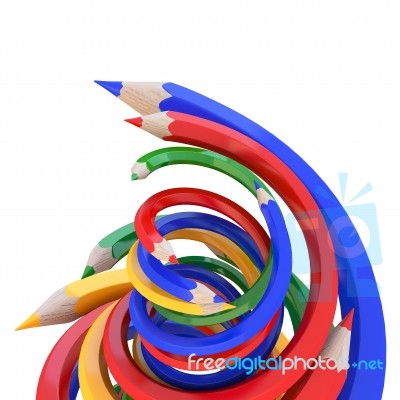 Abstract Colour Pencil Stock Image