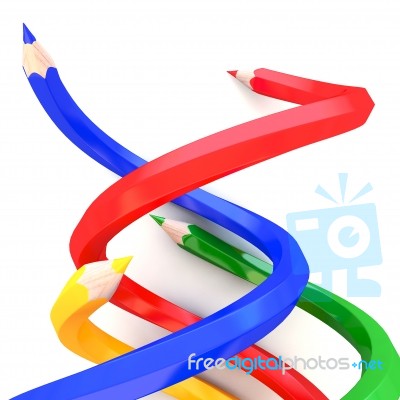 Abstract Colour Pencil Stock Image