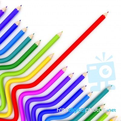 Abstract Colour Pencil Stock Image