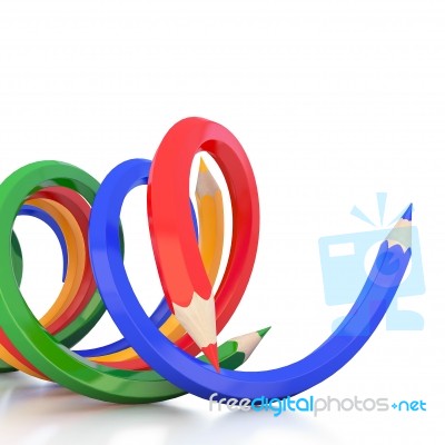 Abstract Colour Pencil Stock Image