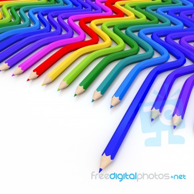 Abstract Colour Pencil Stock Image