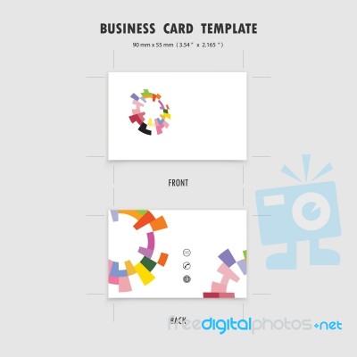 Abstract Creative Business Cards Design Template Stock Image