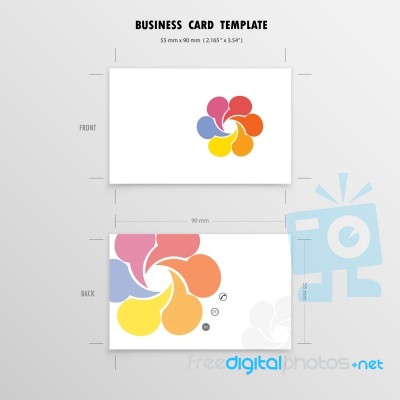 Abstract Creative Business Cards Design Template Stock Image