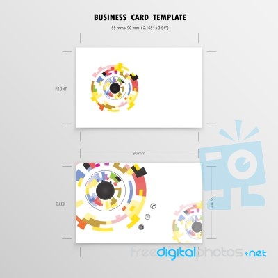 Abstract Creative Business Cards Design Template Stock Image