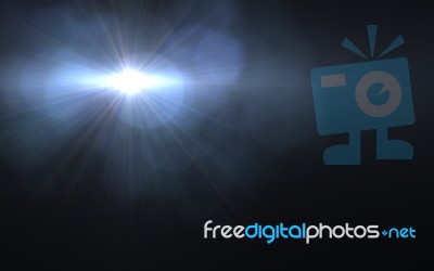 Abstract Design Natural Lens Flare And Rays Background Stock Image