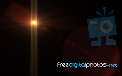 Abstract Design Natural Lens Flare In Space. Rays Background Stock Image