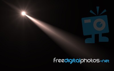 Abstract Digital Lens Flare In Black Background Stock Image