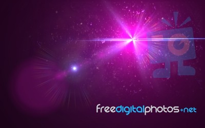 Abstract Digital Lens Flare In Black Background Stock Image