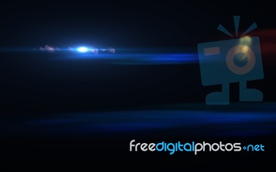 Abstract Digital Lens Flare In Black Background Horizontal Frame… Stock Image