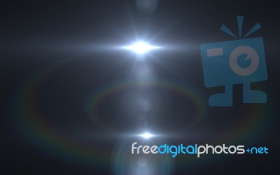 Abstract Digital Lens Flare Light.beautiful Sunlight Effect.natural Lens Flare In Space Stock Image