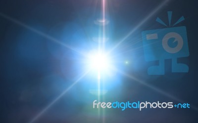 Abstract Digital Lens Flare Light.beautiful Sunlight Effect.natural Lens Flare In Space Stock Image