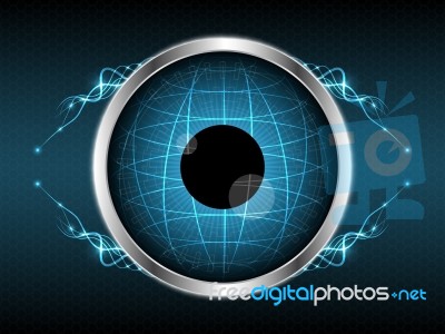 Abstract Eye Globe Light Line Element Shape Design  Illust Stock Image