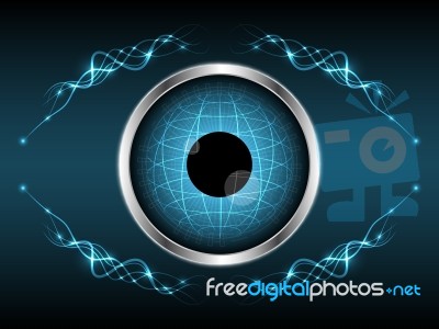 Abstract Eye Globe Light Line Element Shape Design  Illust Stock Image