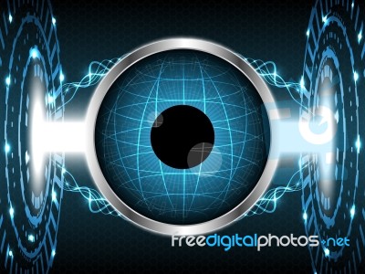 Abstract Eye Globe Technology Design  Illustration Backgro Stock Image