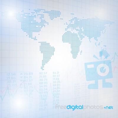 Abstract Financial Chart With Uptrend Line Graph Stock Image