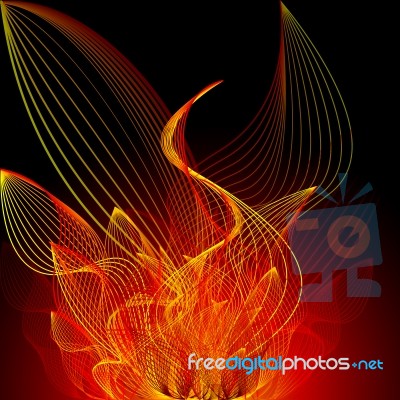 Abstract Fire Background Stock Photo