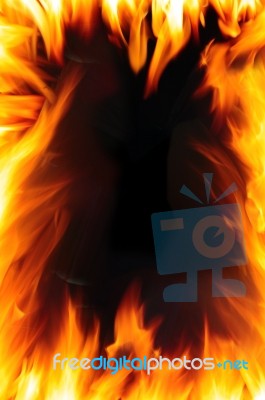 Abstract Fire Flame Background Stock Photo