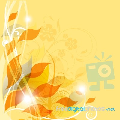 Abstract Floral Card Stock Image