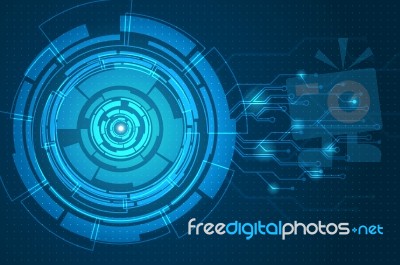 Abstract Futuristic Circuit Board Background Stock Image