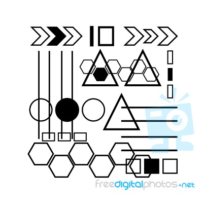 Abstract Geometry Symbol And Element  Illustration Backgro Stock Image