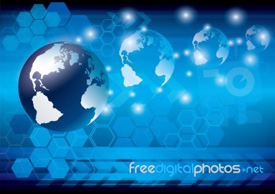 Abstract Global Earth Technology Background Stock Image