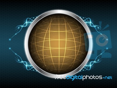 Abstract Globe Light Line Element Shape Design  Illustrati Stock Image