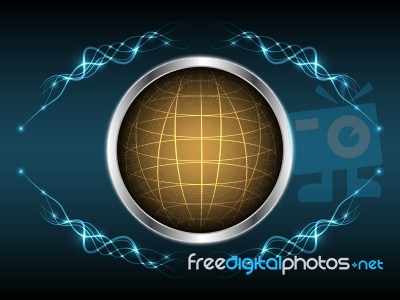 Abstract Globe Light Line Element Shape Design  Illustrati Stock Image