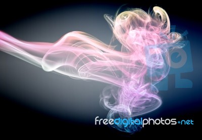 Abstract Glowing Of Smoke Stock Photo