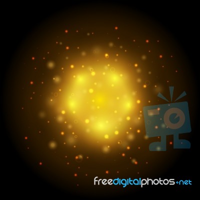 Abstract Gold Bokeh Background  Illustration Stock Image