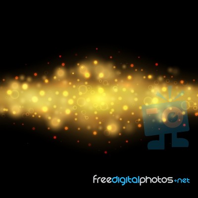 Abstract Gold Bokeh Background  Illustration Stock Image