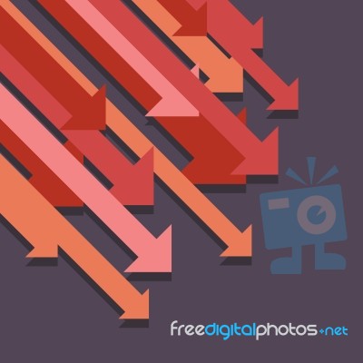 Abstract Graph Down Arrows Stock Image