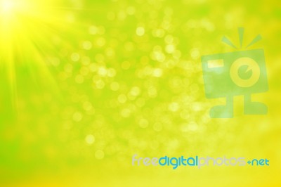 Abstract Green Blurred And Bokeh Background Stock Photo