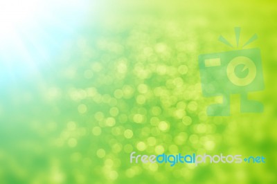 Abstract Green Bokeh Background Stock Photo