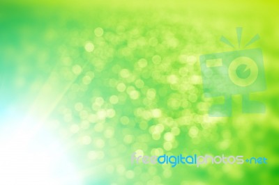 Abstract Green Bokeh Background Stock Photo