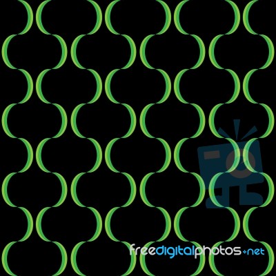 Abstract Green Stripe Curve Seamless Pattern Stock Image