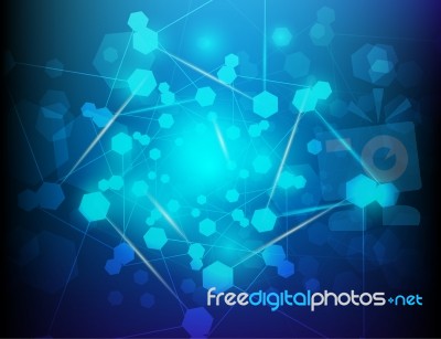 Abstract Hexagon Space Texture Background Illustration  Stock Image