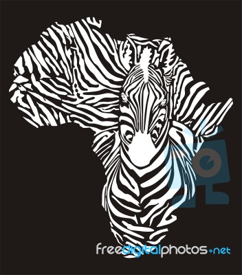 Abstract Illustration Of Silhouettes Of Africa Stock Image