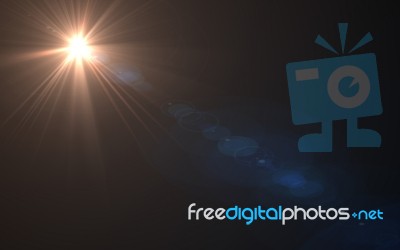 Abstract Image Of Lens Flare With Black Backgroud Stock Image