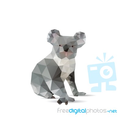 Abstract Koalas Isolated On A White Backgrounds Stock Image