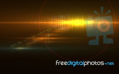 Abstract Lens Flare Light Over Black Background Stock Image