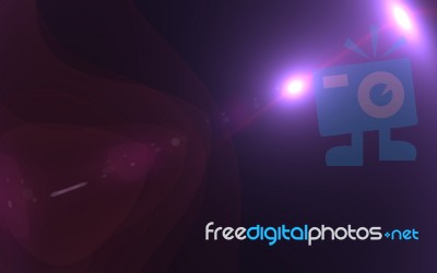 Abstract Lens Flare Light Over Black Background Stock Image