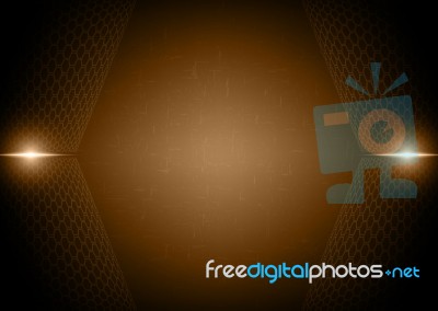 Abstract Light Ray Hexagon Technology Digital Background,  Stock Image