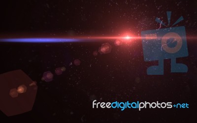 Abstract Light With Rays And Lens Flare With Dust Stock Image