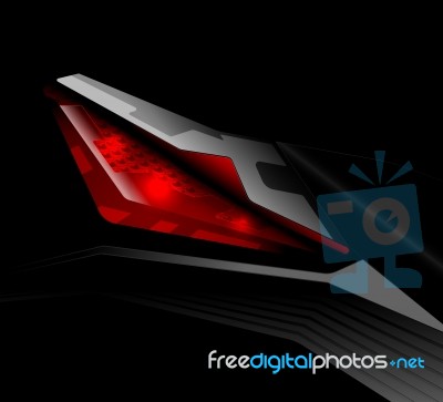 Abstract Lighting Sports Car Scene Stock Image