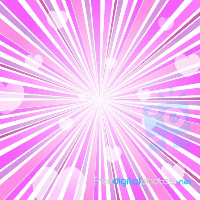 Abstract Love Heart Burst Ray Background Pink Stock Image