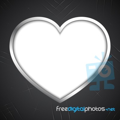 Abstract Love Heart Claw Scratch Metal Plate Stock Image