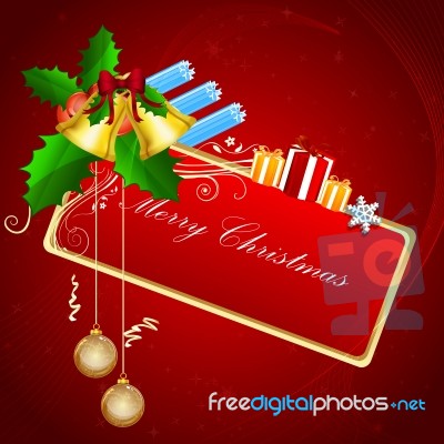 Abstract Merry Christmas Card Stock Image