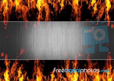 Abstract Metal And Fire Background Stock Photo